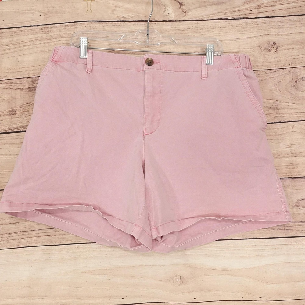 Old Navy Chino Shorts Womens Size XL Pink Twill 37 Waist 6 Inseam Stretch